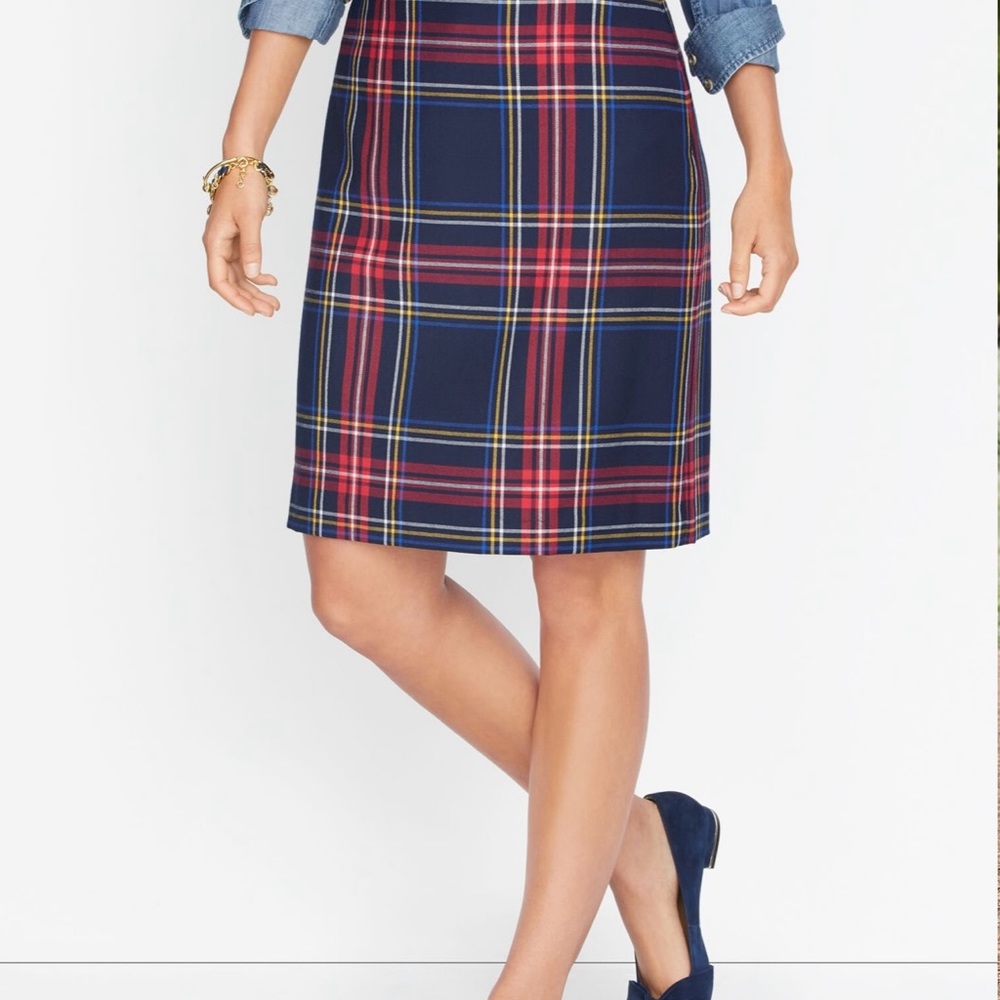Talbots Tartan Plaid A-Line Skirt Size 16